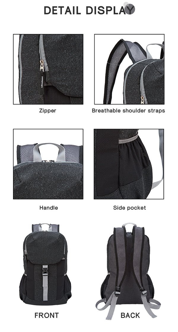 black and gray backpack