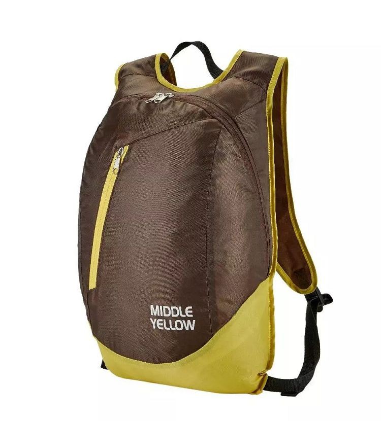 brown backpack bag