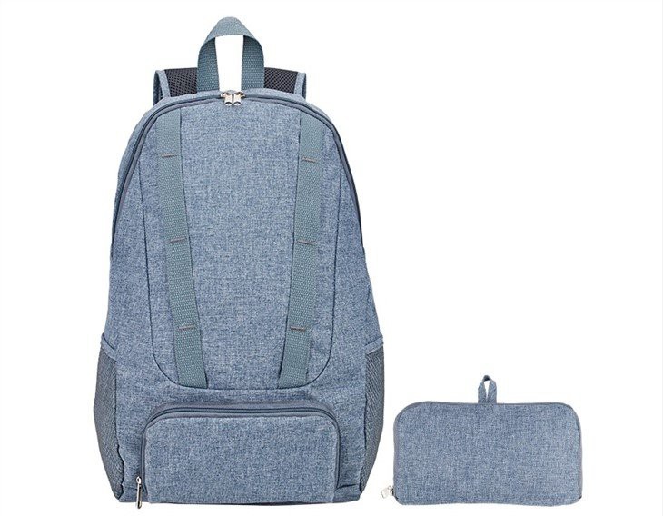 POLYESTER FOLDABLE BACKPACK IN grey COLOR